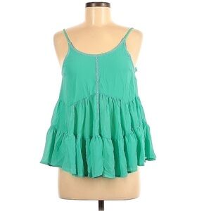 Embroidered Boho Sheer Sleeveless Blouse l SIZE S